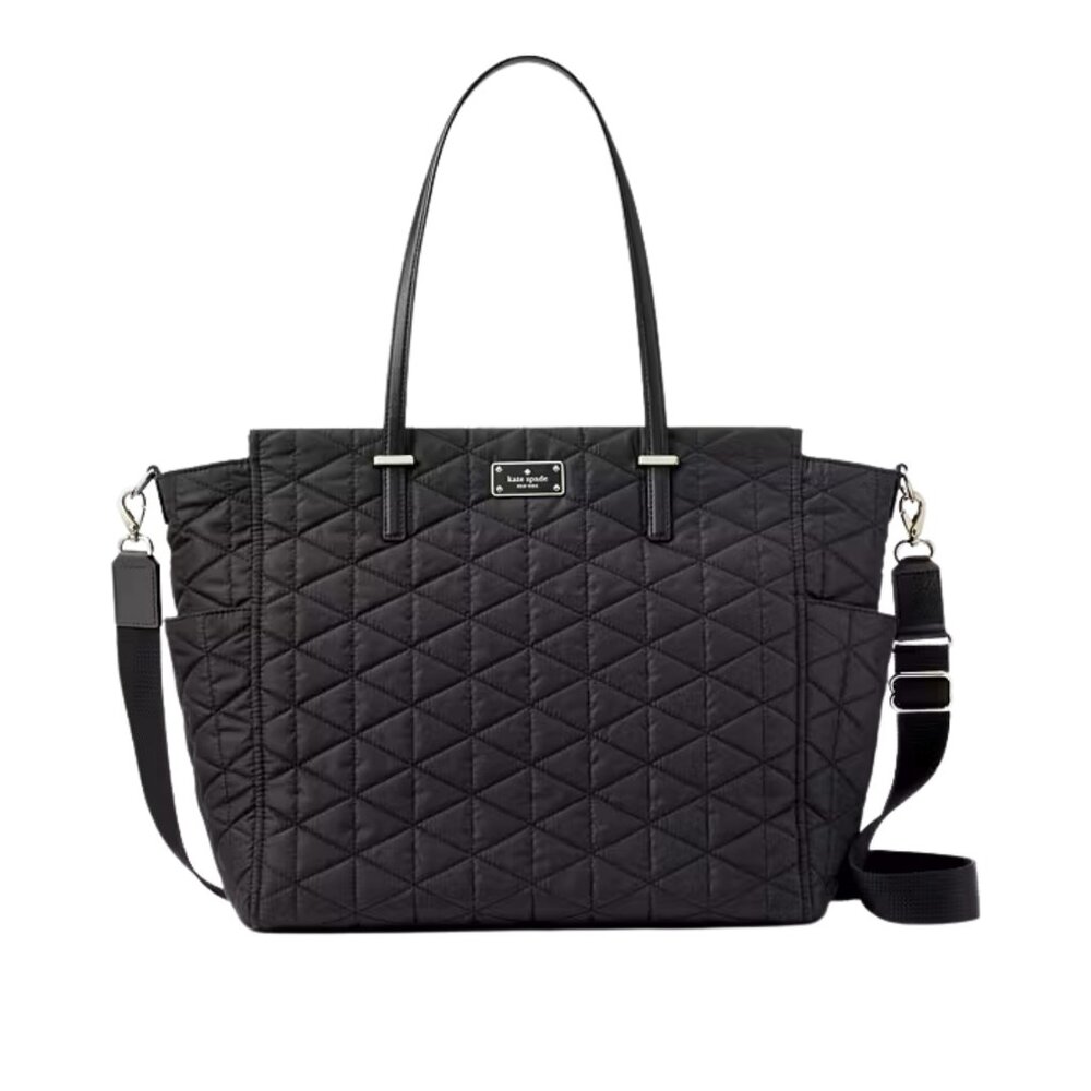Kate Spade KAYLIE Baby Diaper Bag Quilted Wilson Road Black Nylon